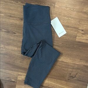 Lululemon Blue Houndstooth Align HR Pant 25” legging